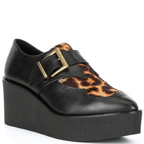 Giani Bernini Shoes - Gianni Bini Slaede Leopard Print Calf Hair Platform Creepers